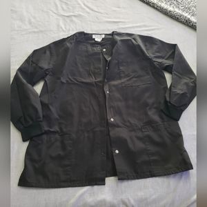 Black long sleeve scrubs jacket